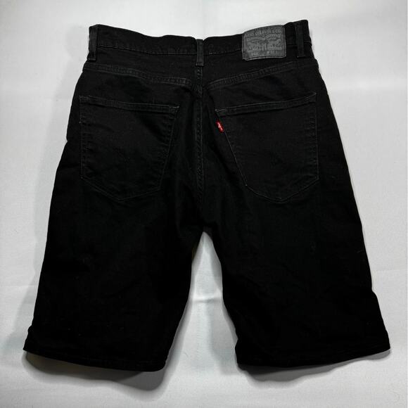 Levi's 569 Men's Loose Fit Black Denim Shorts - Size 32 (33x11) - Picture 2 of 5